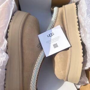 UGG Beige Platform Slip